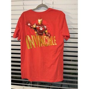 MARVEL ADULT MENS Med IRON MAN INVINCIBLE Orange/Red GOLD DISNEY PARKS NEW NWT
